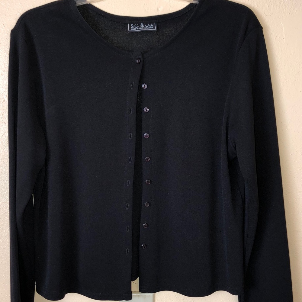 Vintage Black Short (on waist) Cardigan